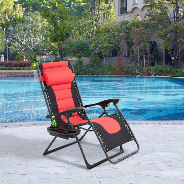 Arlmont & Co. Zero Gravity Folding Lounge Chair with Adjustable
